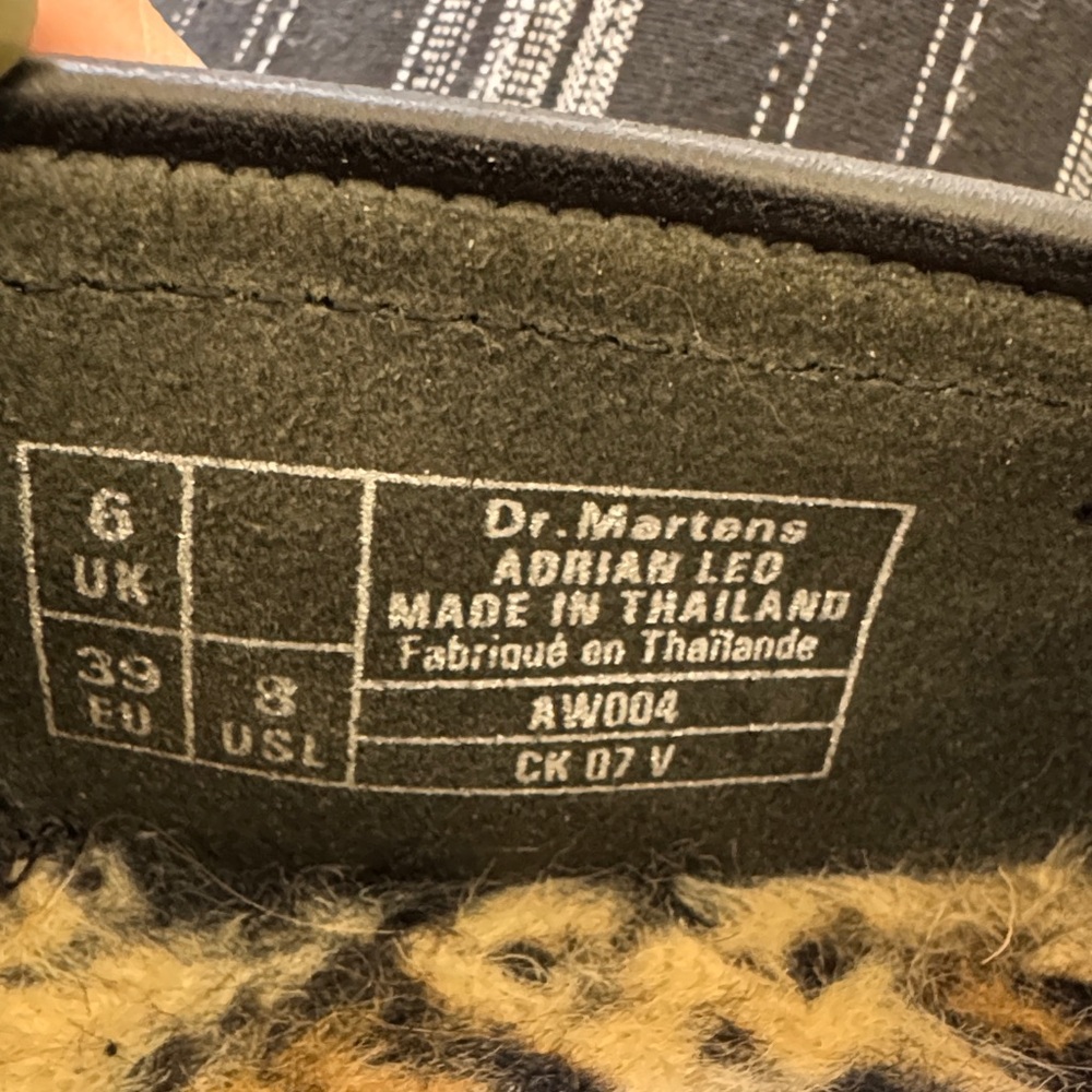 Dr. Martens Adrian Tassel Loafer Black  with Leopard Faux-Fur - Picture 3 of 7